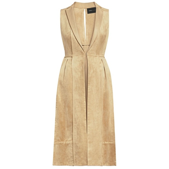 BCBG Faux Suede Gorgeous"Gaia" Long Vest! - Picture 2 of 8